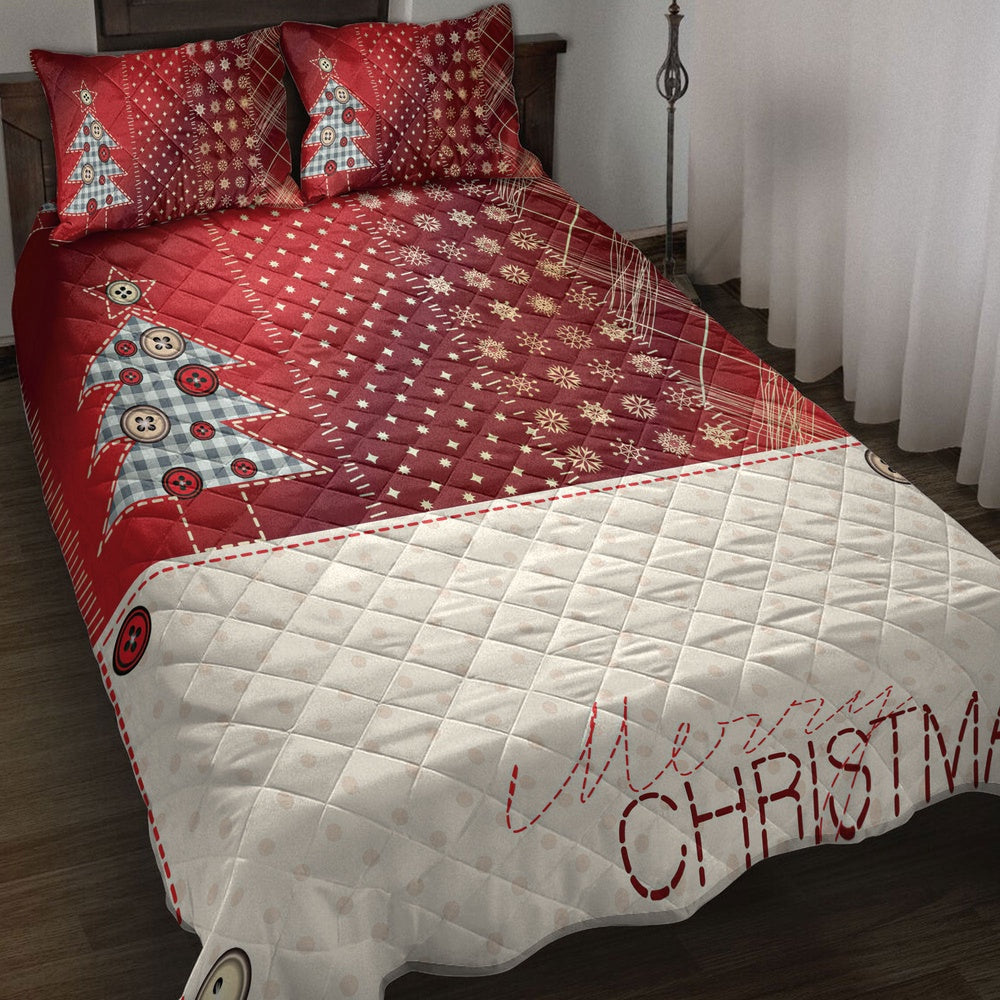 Christmas Quilt Set, Merrymas Pine Treesmasmass Quilt Blanket