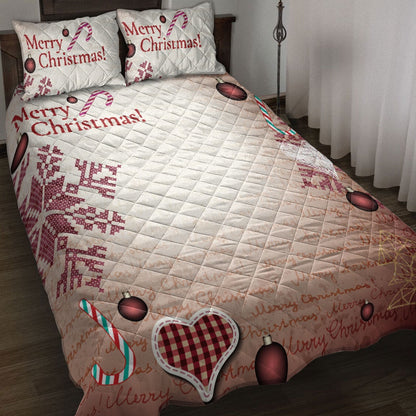 Christmas Quilt Set, Merrymas Ugly Candymas Ballmass Quilt Blanket