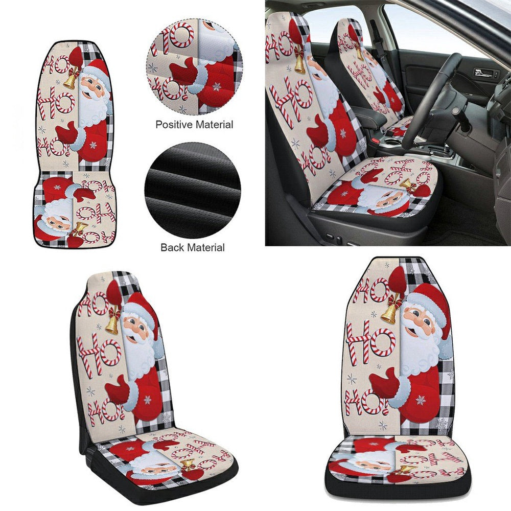 Christmas Santa Claus Home Ho Ho Ho Cars Seat Cover, Christmas Car Seat Covers, Car Decor Gift