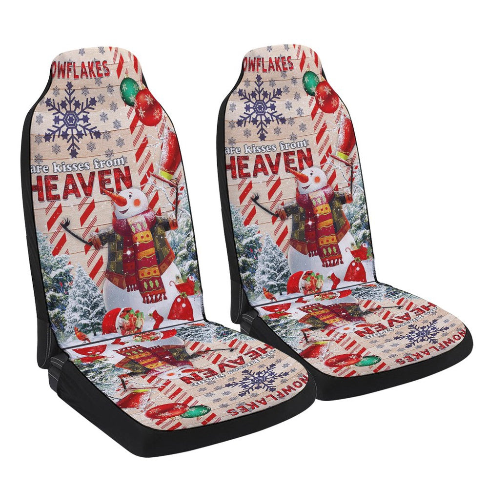 Christmas Snowman American Cars Seat Cover, Christmas Car Seat Covers, Car Decor Gift