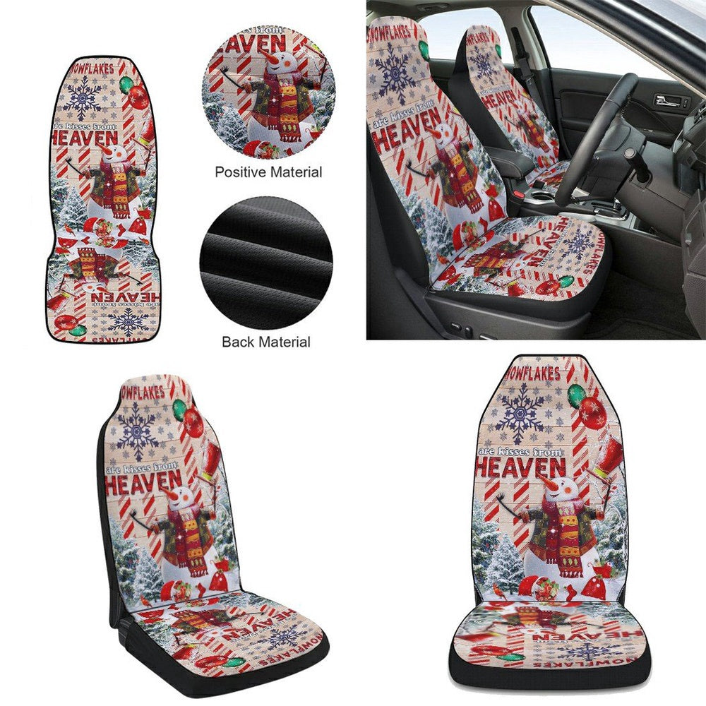 Christmas Snowman American Cars Seat Cover, Christmas Car Seat Covers, Car Decor Gift