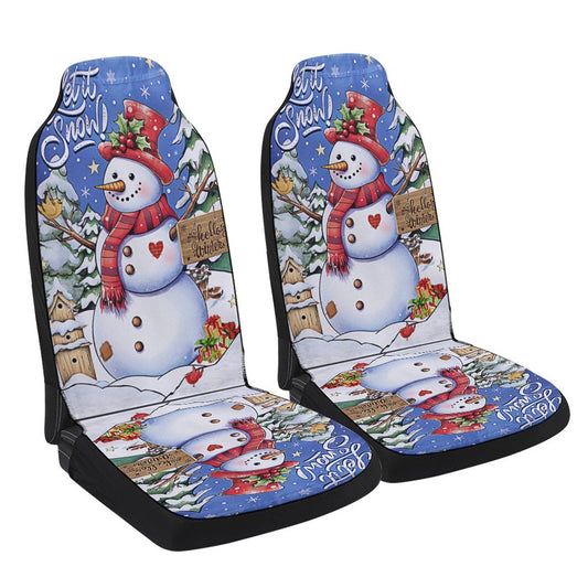 Christmas Snowman Cars Seat Cover, Christmas Car Seat Covers, Car Decor Gift