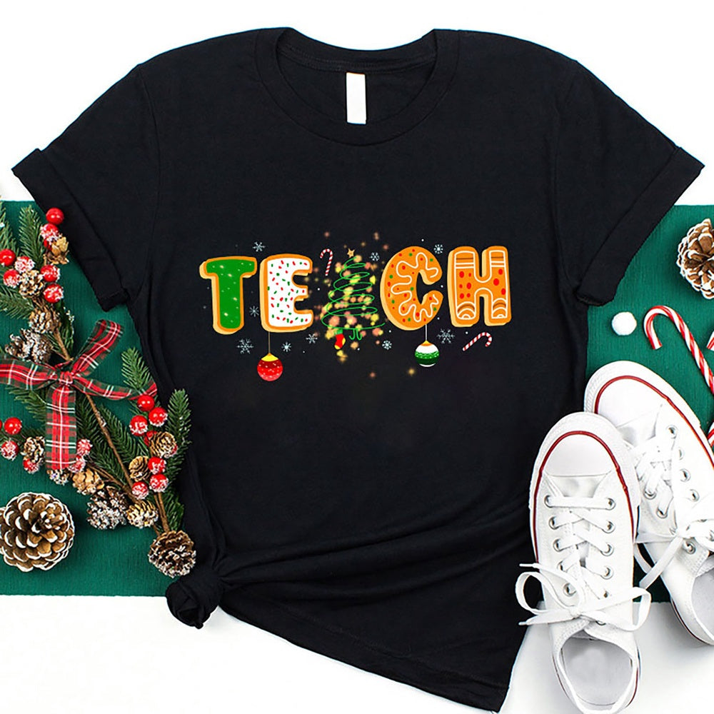 Christmas Teach T Shirt, Merry T Shirt, Unisex Christmas Shirts