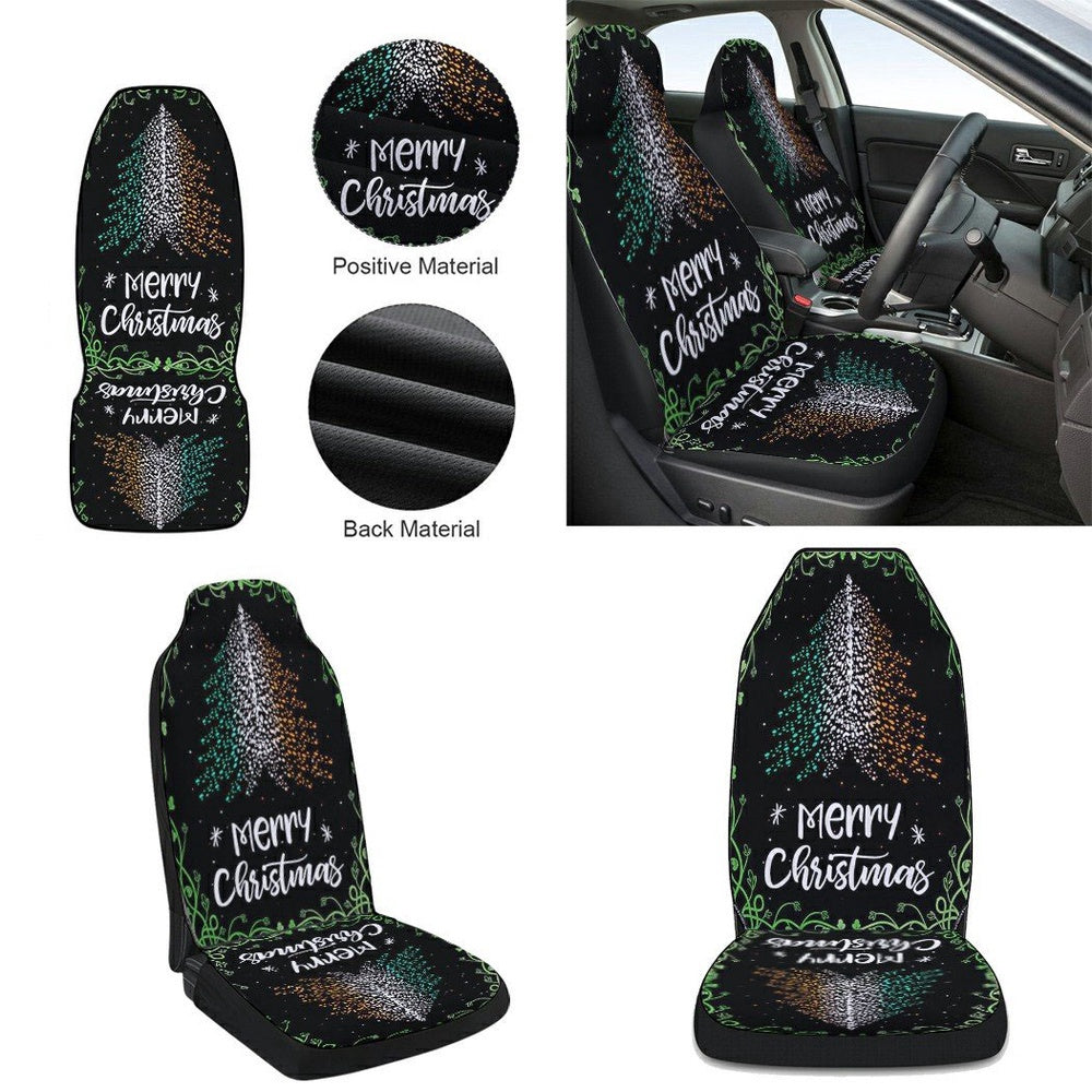 Christmas Tree Irish Cars Seat Cover, Christmas Car Seat Covers, Car Decor Gift