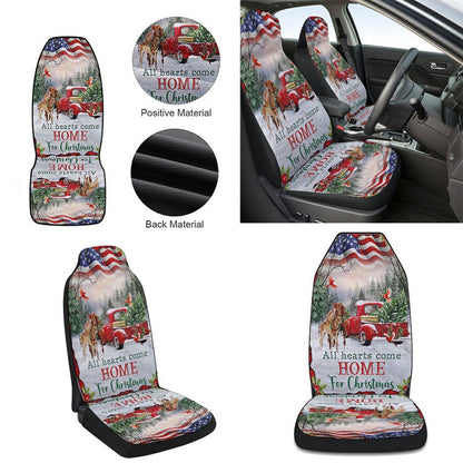 Christmas all hearts come home Cars Seat Cover, Christmas Car Seat Covers, Car Decor Gift