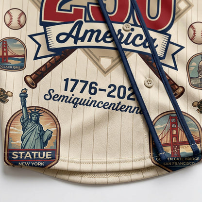 Custom 250th Anniversary America Baseball Jersey 1776-2026