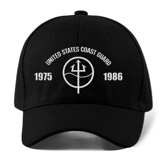 Coast Guard Veteran Cap, Customized Coast Guard Insignias Embroidered Cap, Embroidered Dad Hat