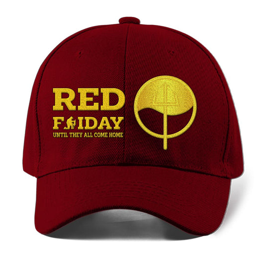 Coast Guard Veteran Cap, Customized Coast Guard Insignias Red Friday Until They All Come Home Embroidered Cap, Embroidered Dad Hat