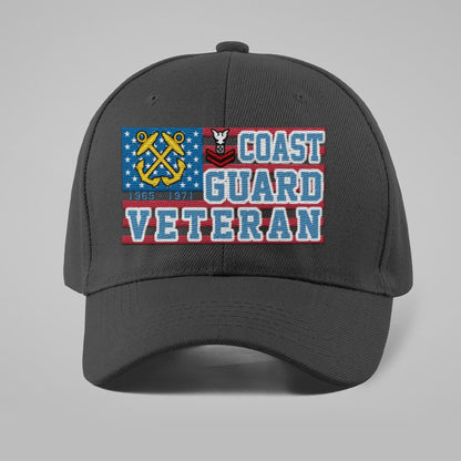 Coast Guard Veteran Cap, Customized Coast Guard Semper Paratus Embroidered Cap, Embroidered Dad Hat