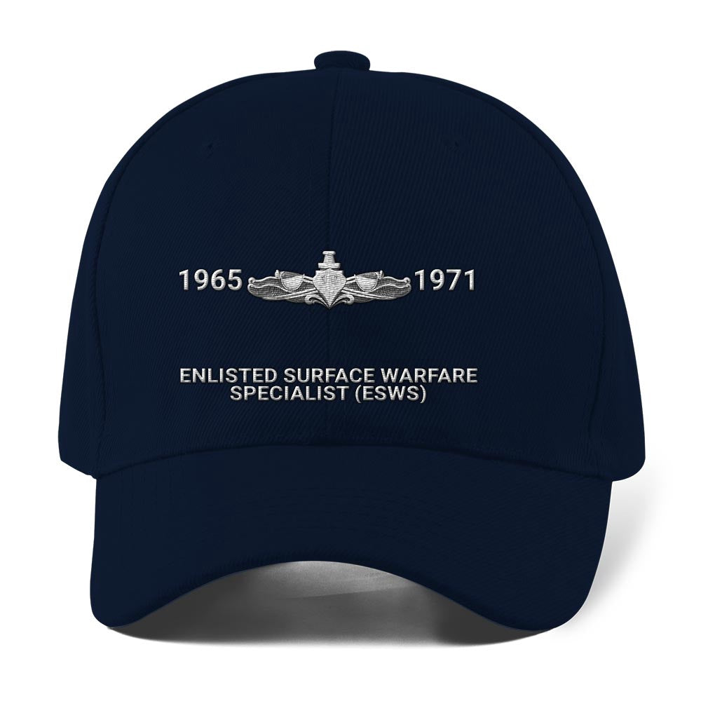 Coast Guard Veteran Cap, Customized Enlisted Surface Warfare Specialist Esws Embroidered Cap, Embroidered Dad Hat