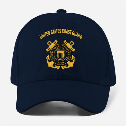 Coast Guard Veteran Cap, Customized United States Coast Guard 1 Embroidered Cap, Embroidered Dad Hat