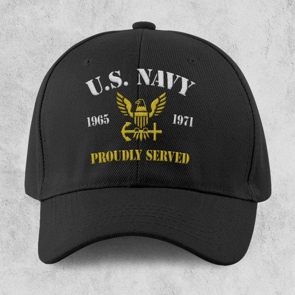 Coast Guard Veteran Cap, Customized United States Veteran Proudly Served Embroidered Cap, Embroidered Dad Hat