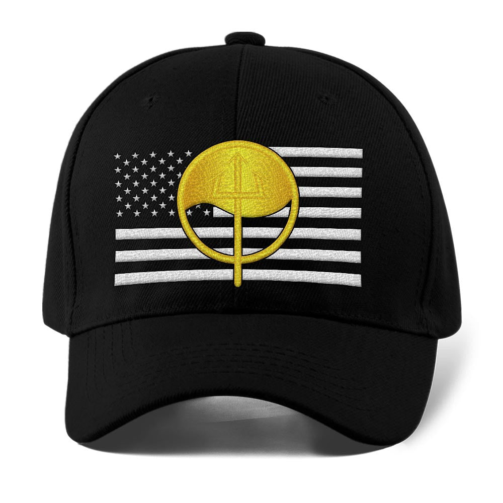 Coast Guard Veteran Cap, Customized Us Coast Guard Insignias On The Flag Embroidered Cap, Embroidered Dad Hat