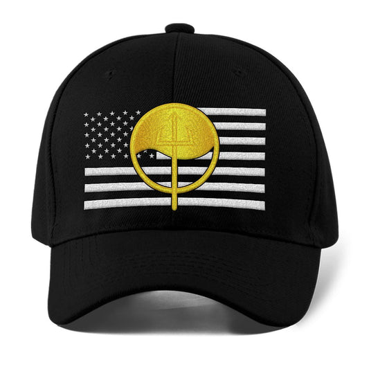 Coast Guard Veteran Cap, Customized Us Coast Guard Insignias On The Flag Embroidered Cap, Embroidered Dad Hat