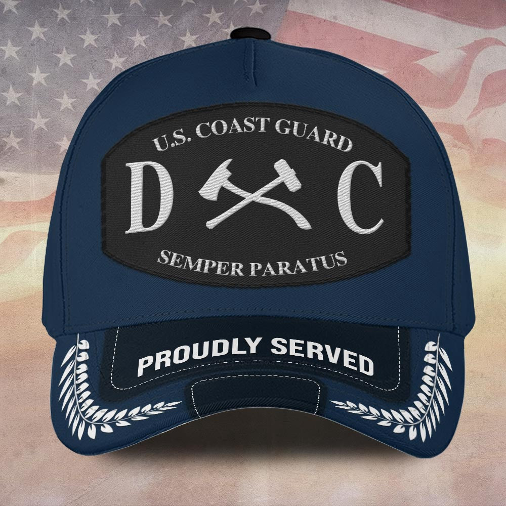 Coast Guard Veteran Cap, Customized Us Coast Guard Ratings Semper Paratus Embroidered Cap, Embroidered Dad Hat