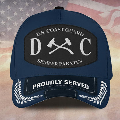 Coast Guard Veteran Cap, Customized Us Coast Guard Ratings Semper Paratus Embroidered Cap, Embroidered Dad Hat
