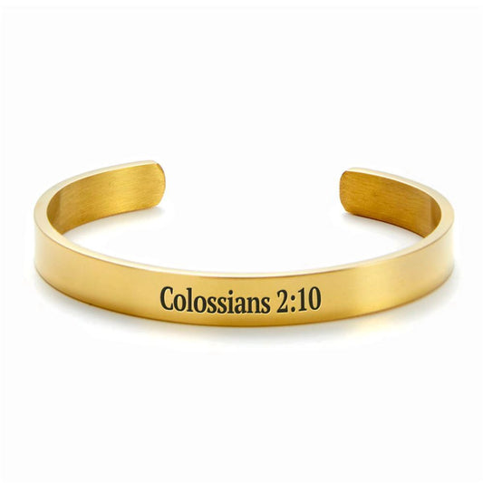 Colossians 210 I Am Complete Cuff Bracelet, Christian Bracelet For Women, Bible Verse Bracelet, Christian Jewelry