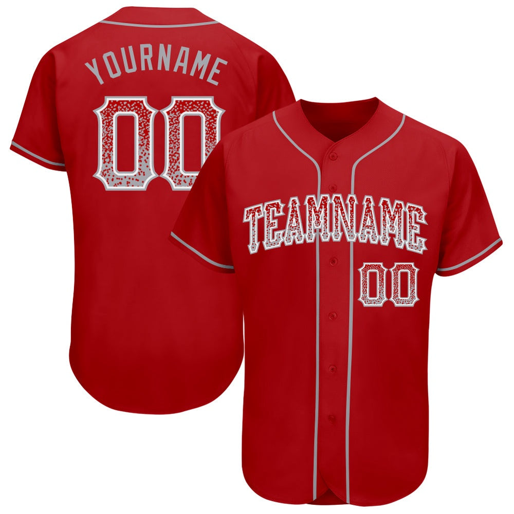 Cool Baseball Jersey, Custom Red Gray White Authentic Drift Fashion Baseball Jersey, Best Baseball Jerseys