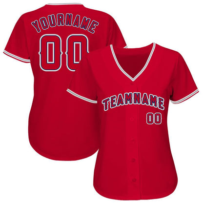 Cool Baseball Jersey, Custom Red Navy Gray Baseball Jersey, Best Baseball Jerseys