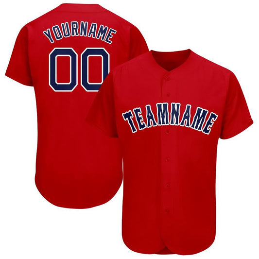 Cool Baseball Jersey, Custom Red Navy White Baseball Jersey, Best Baseball Jerseys