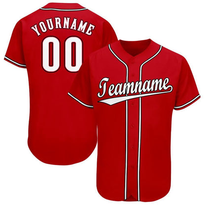 Cool Baseball Jersey, Custom Red White Black Baseball Jersey, Best Baseball Jerseys