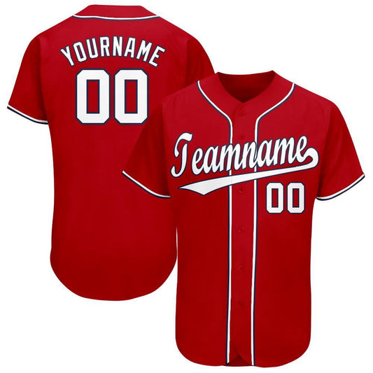 Cool Baseball Jersey, Custom Red White Navy Baseball Jersey, Best Baseball Jerseys