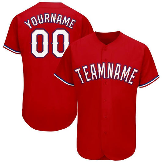 Cool Baseball Jersey, Custom Red White Royal Baseball Jersey, Best Baseball Jerseys