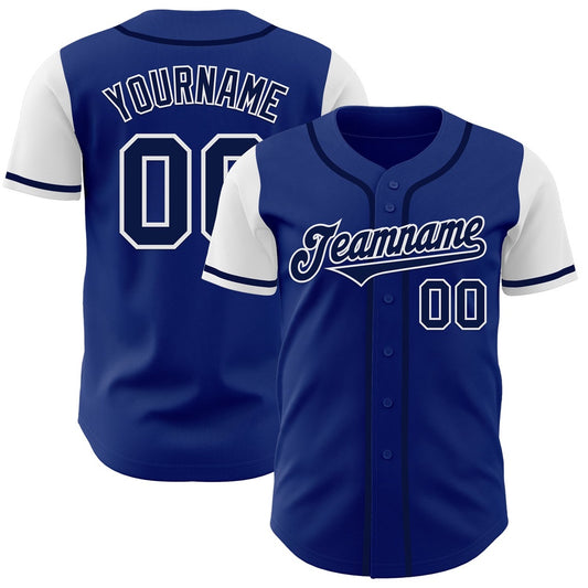 Cool Baseball Jersey, Custom Royal Navy White Authentic Two Tone Baseball Jersey, Best Baseball Jerseys