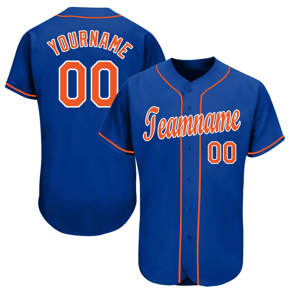 Cool Baseball Jersey, Custom Royal Orange White Baseball Jersey, Best Baseball Jerseys