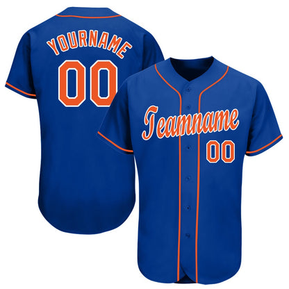 Cool Baseball Jersey, Custom Royal Orange White Baseball Jersey, Best Baseball Jerseys