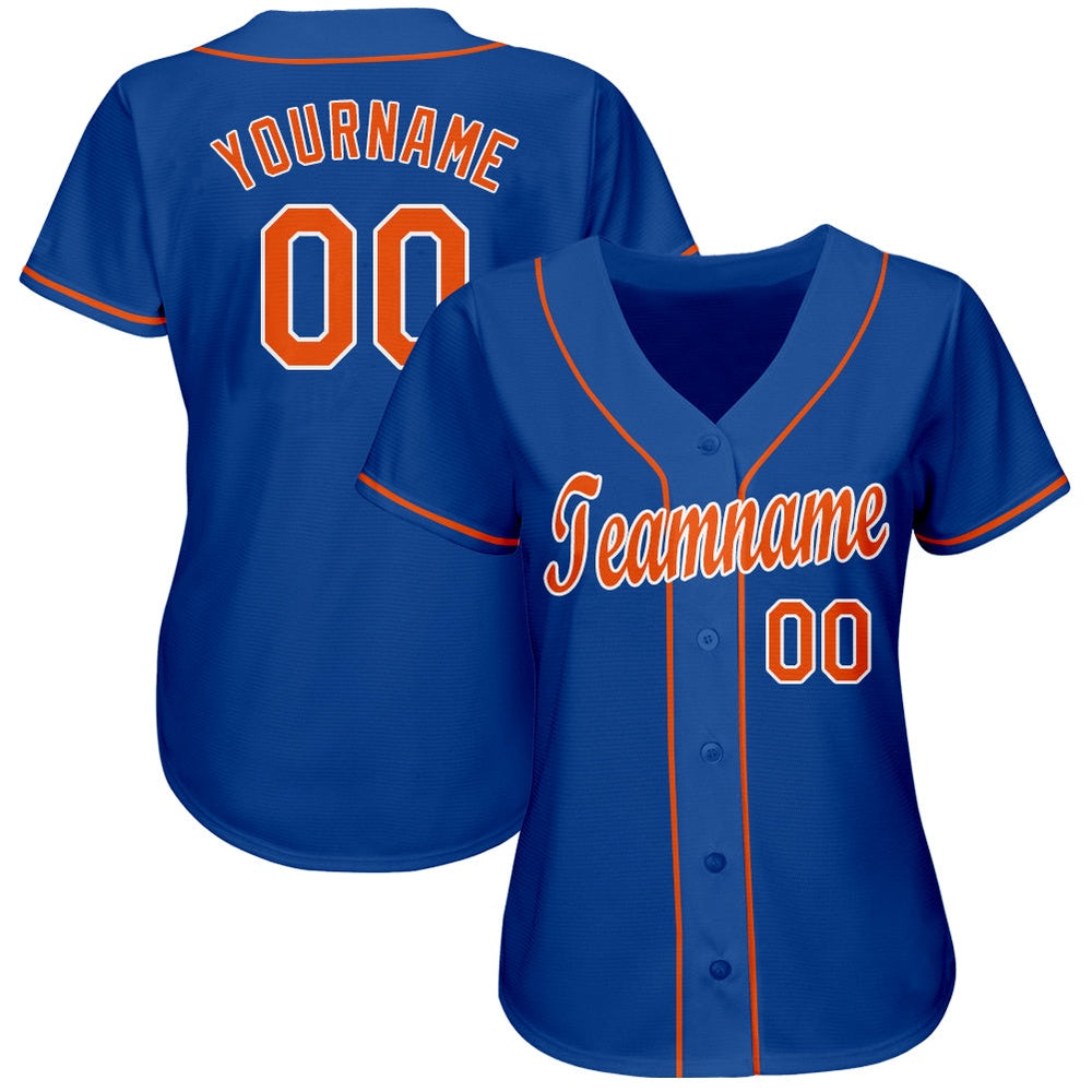 Cool Baseball Jersey, Custom Royal Orange White Baseball Jersey, Best Baseball Jerseys