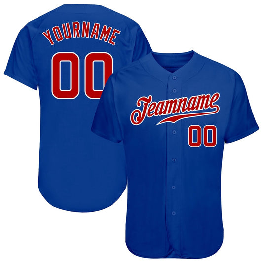 Cool Baseball Jersey, Custom Royal Red White Authentic Baseball Jersey, Best Baseball Jerseys