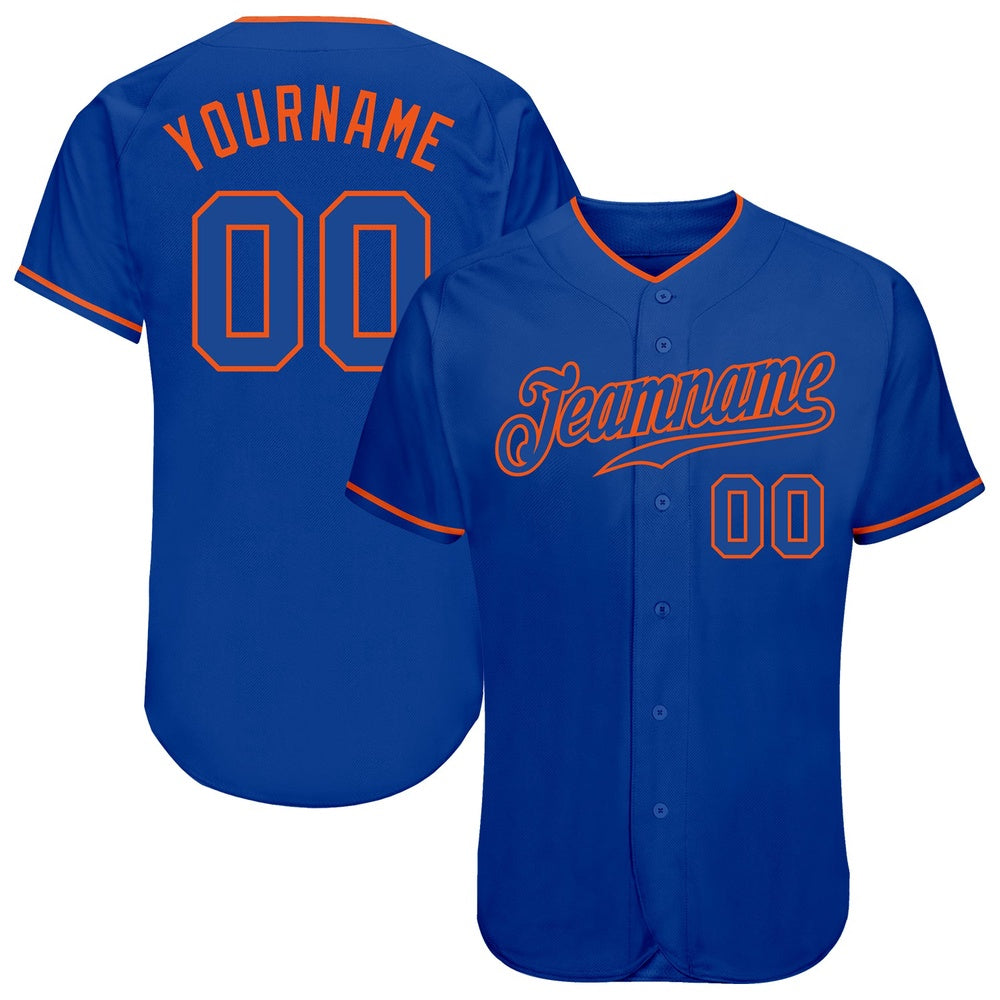 Cool Baseball Jersey, Custom Royal Royal Orange Authentic Baseball Jersey, Best Baseball Jerseys