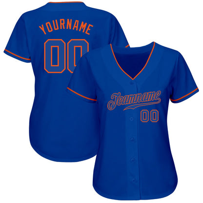 Cool Baseball Jersey, Custom Royal Royal Orange Authentic Baseball Jersey, Best Baseball Jerseys
