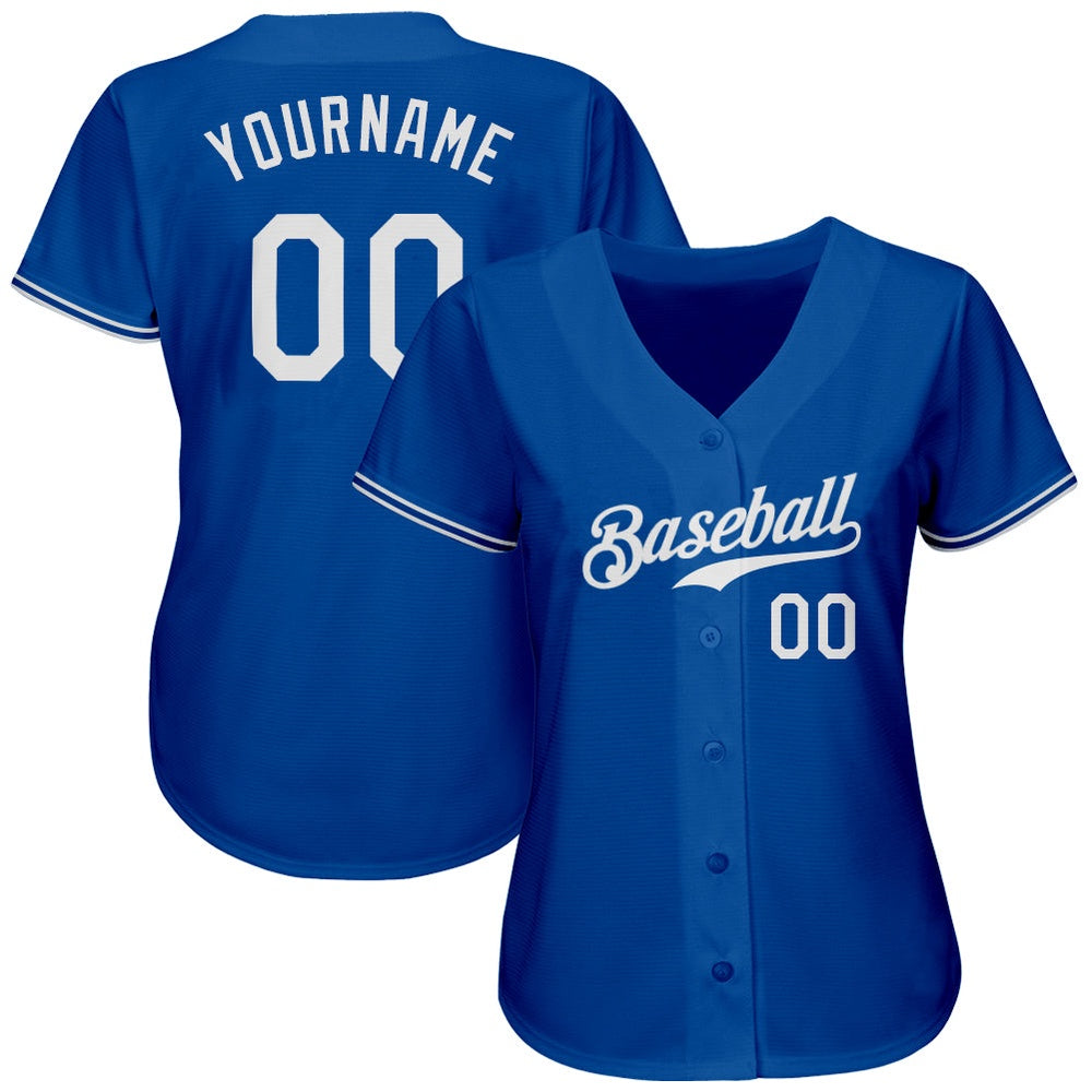 Cool Baseball Jersey, Custom Royal White Authentic Baseball Jersey, Best Baseball Jerseys