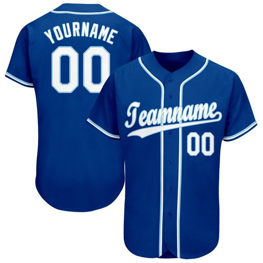Cool Baseball Jersey, Custom Royal White Light Blue Baseball Jersey, Best Baseball Jerseys