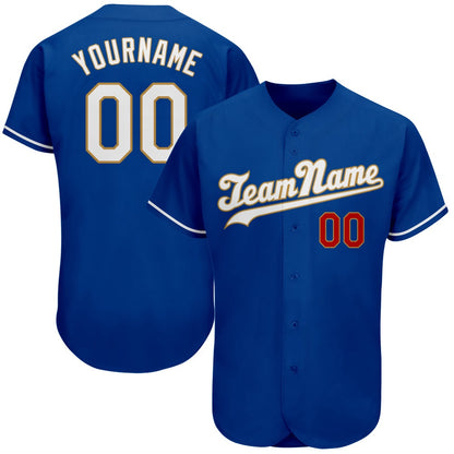 Cool Baseball Jersey, Custom Royal White Old Gold Authentic Baseball Jersey, Best Baseball Jerseys