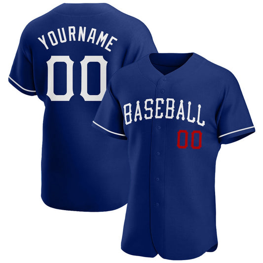 Cool Baseball Jersey, Custom Royal White Red Authentic Baseball Jersey, Best Baseball Jerseys
