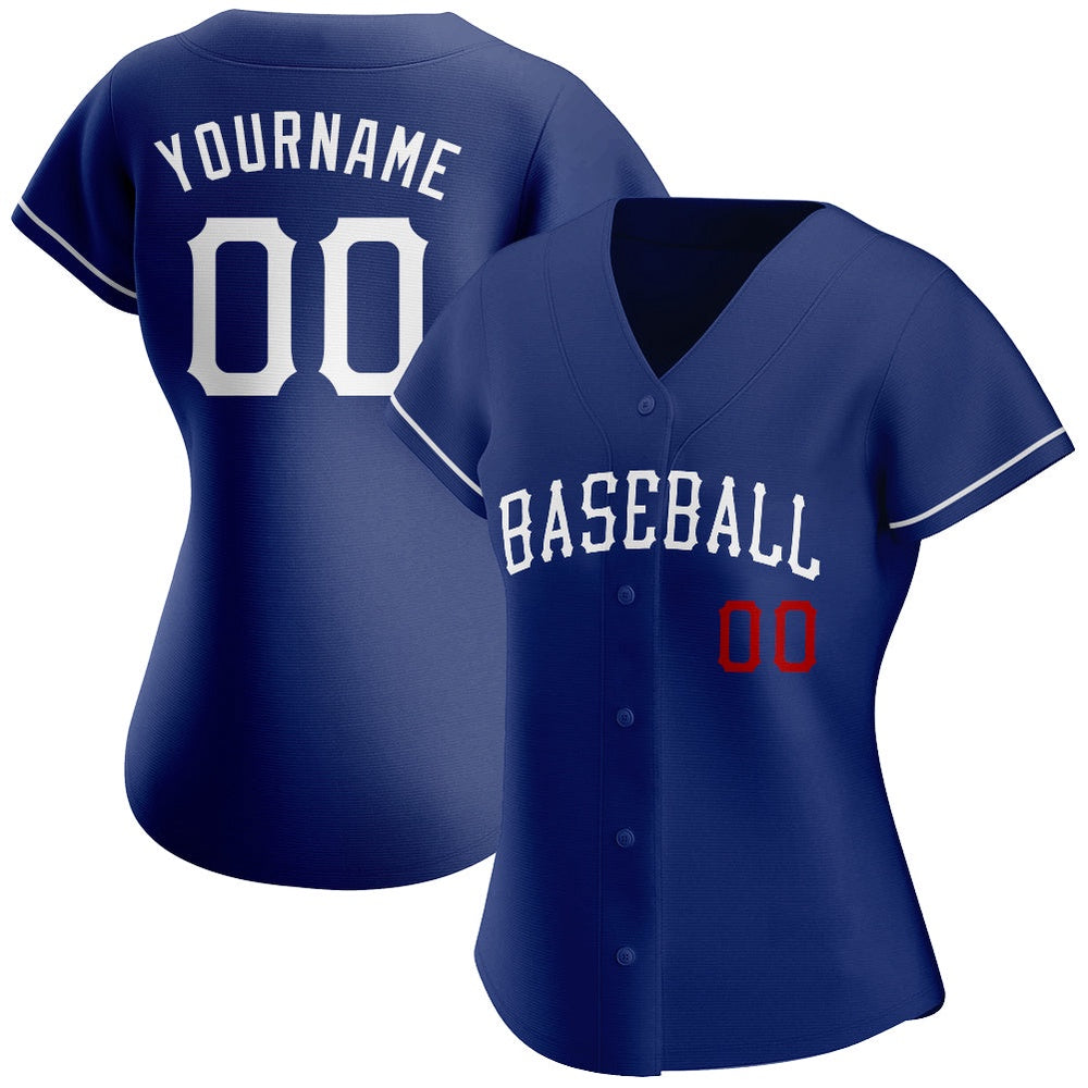 Cool Baseball Jersey, Custom Royal White Red Authentic Baseball Jersey, Best Baseball Jerseys