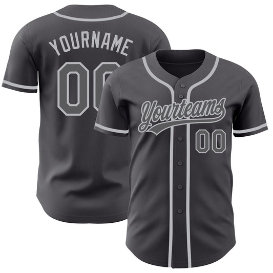 Cool Baseball Jersey, Custom Steel Gray Gray Authentic Baseball Jersey, Best Baseball Jerseys