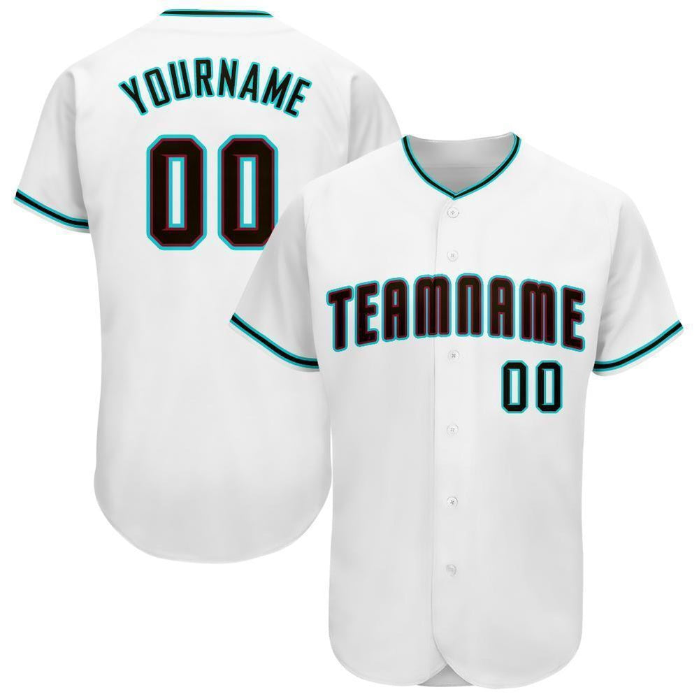 Cool Baseball Jersey, Custom White Black Aqua Baseball Jersey, Best Baseball Jerseys