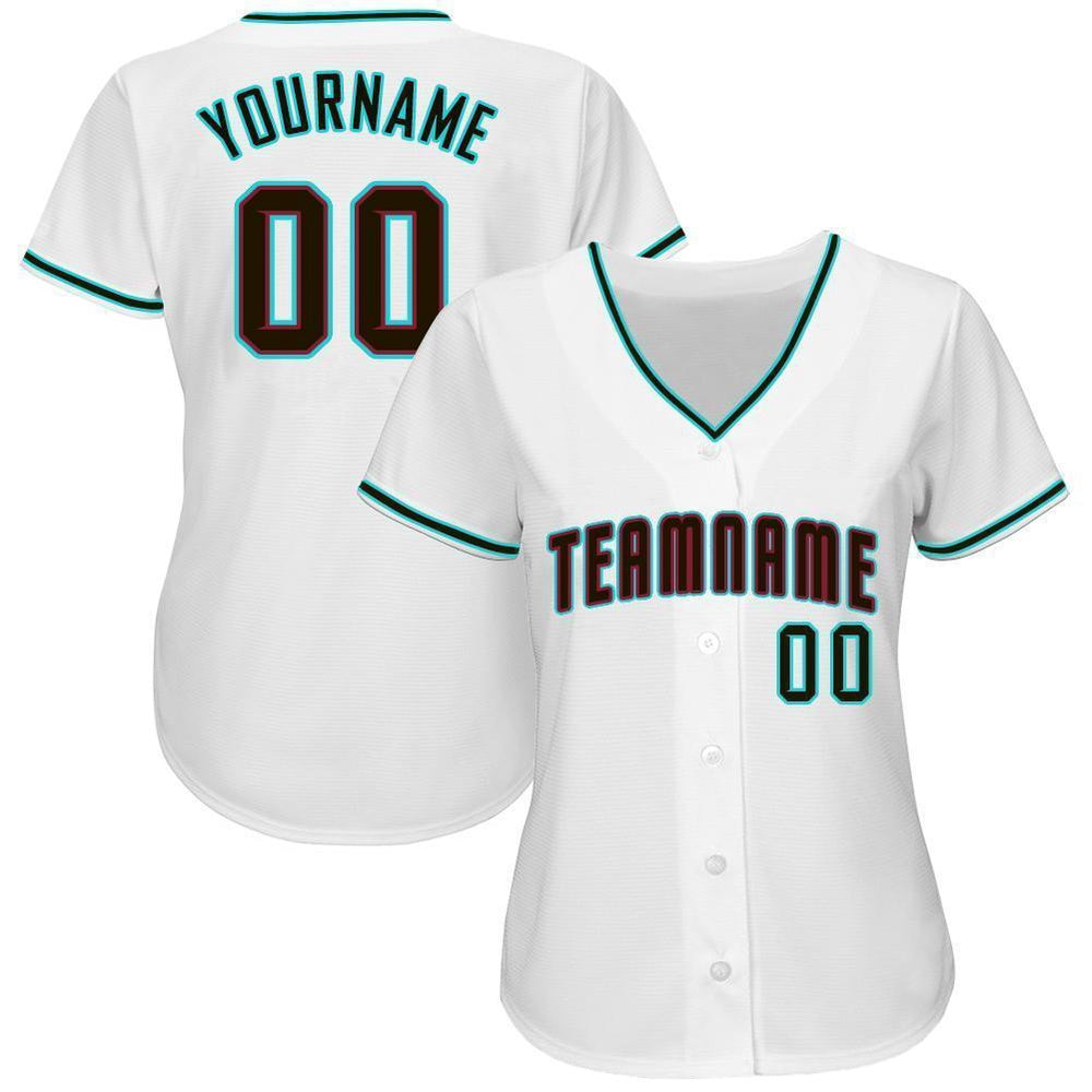 Cool Baseball Jersey, Custom White Black Aqua Baseball Jersey, Best Baseball Jerseys
