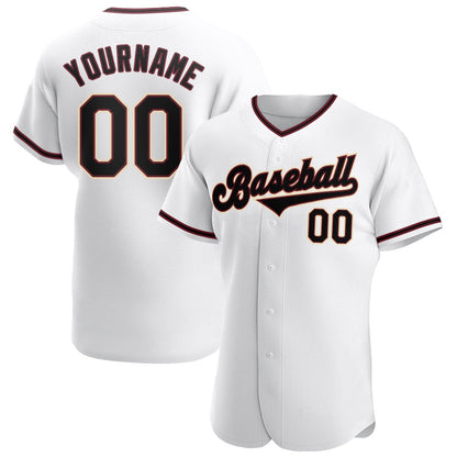 Cool Baseball Jersey, Custom White Black Crimson Authentic Baseball Jersey, Best Baseball Jerseys