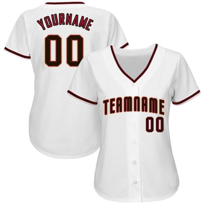 Cool Baseball Jersey, Custom White Black Crimson Baseball Jersey, Best Baseball Jerseys