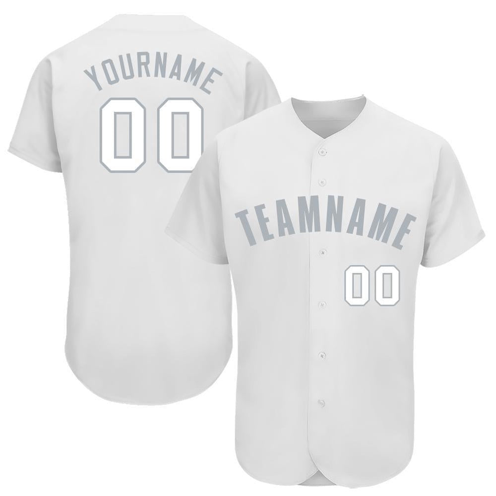 Cool Baseball Jersey, Custom White Gray Baseball Jersey, Best Baseball Jerseys