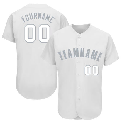 Cool Baseball Jersey, Custom White Gray Baseball Jersey, Best Baseball Jerseys