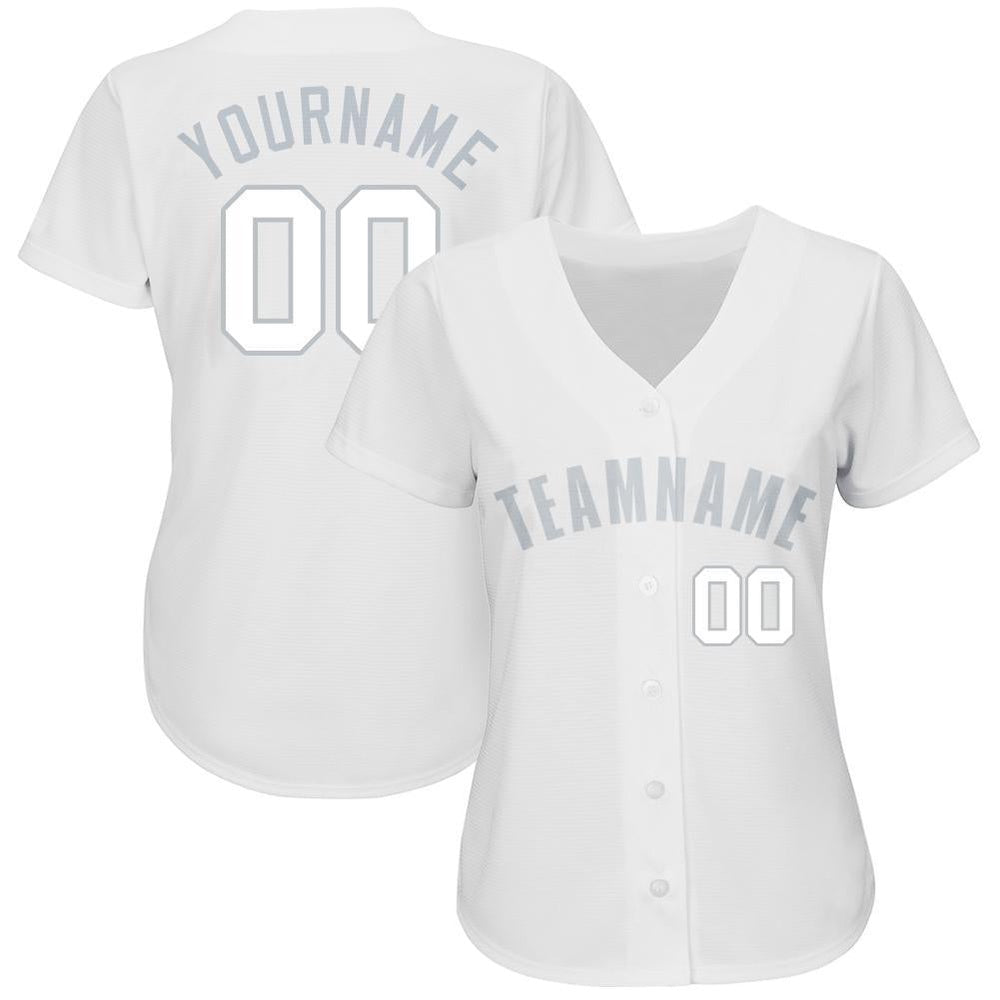 Cool Baseball Jersey, Custom White Gray Baseball Jersey, Best Baseball Jerseys