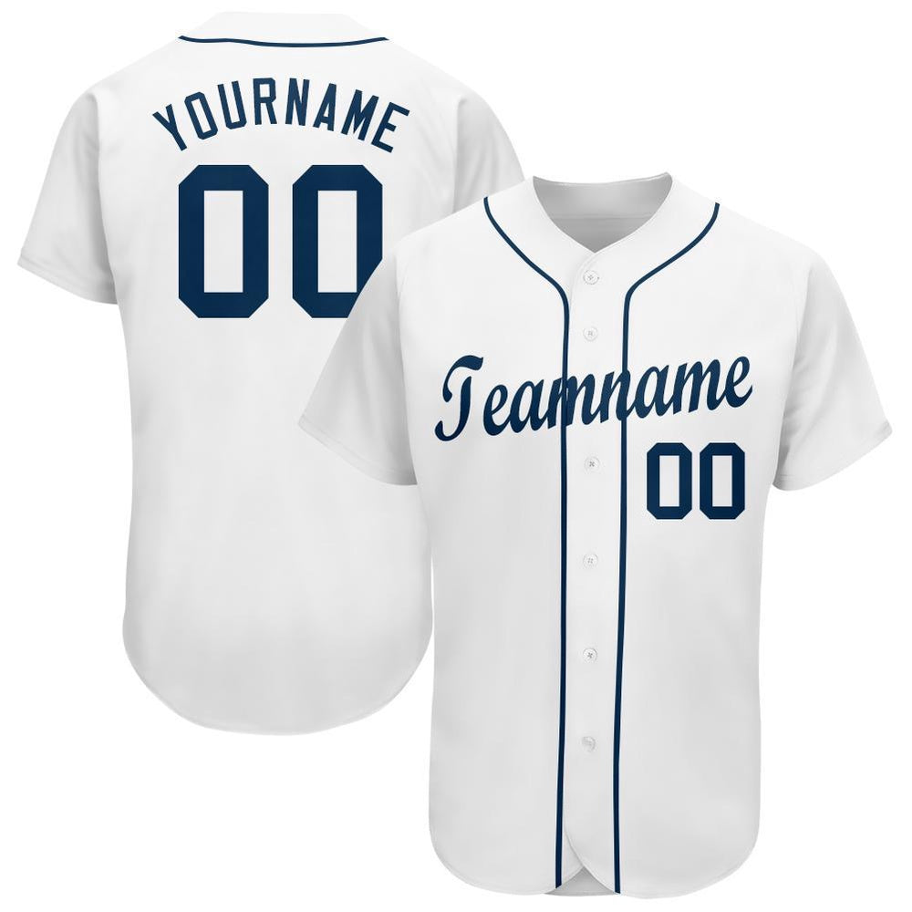 Cool Baseball Jersey, Custom White Navy Baseball Jersey, Best Baseball Jerseys