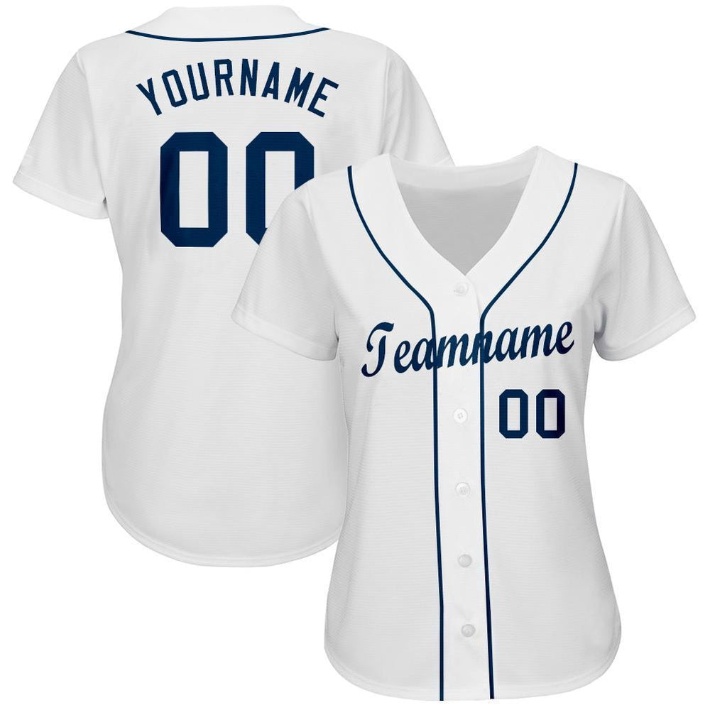 Cool Baseball Jersey, Custom White Navy Baseball Jersey, Best Baseball Jerseys