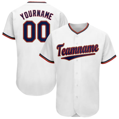 Cool Baseball Jersey, Custom White Navy Red Baseball Jersey, Best Baseball Jerseys
